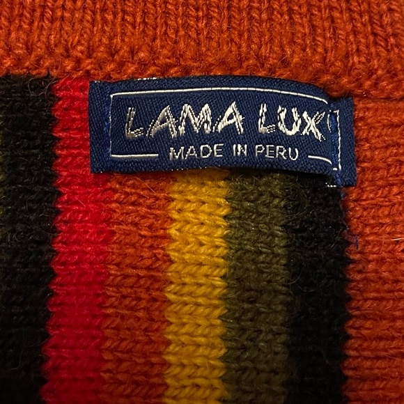 ❤️‍🔥 WOOL! 🎉 Peruvian Llama Wool Shawl Wrap One Size - Picture 7 of 7
